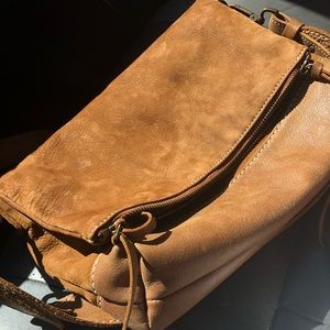 Roots leather bag